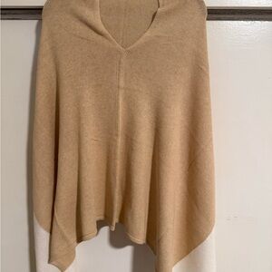 J. Crew Tan and Cream Poncho